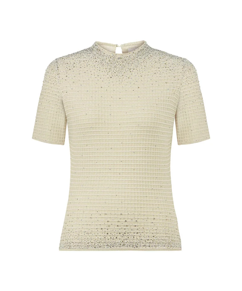 Ipekyol  Rhinestone High-Neck Knit Top for Women | Best Price UAE