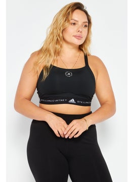 adidas By Stella McCartney Women Sportswear Fit Brand Logo Training Sports Bra, Black  - Image 1