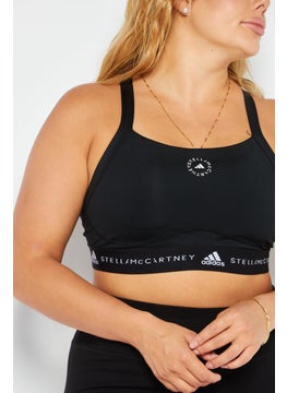 adidas By Stella McCartney Women Sportswear Fit Brand Logo Training Sports Bra, Black  - Image 3