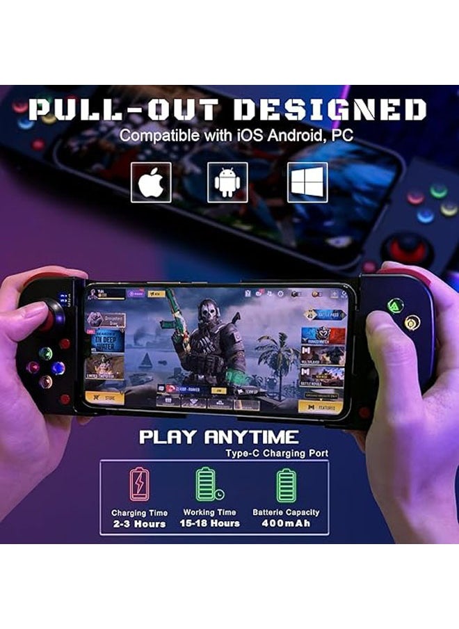 Generic Mobile Game Controllers Gamepads are compatible with iPhone, iOS, Android PS4/Switch PC, MFi Mobile Bluetooth Gamepads, Joysticks, Type-C Game Controllers  - Image 2