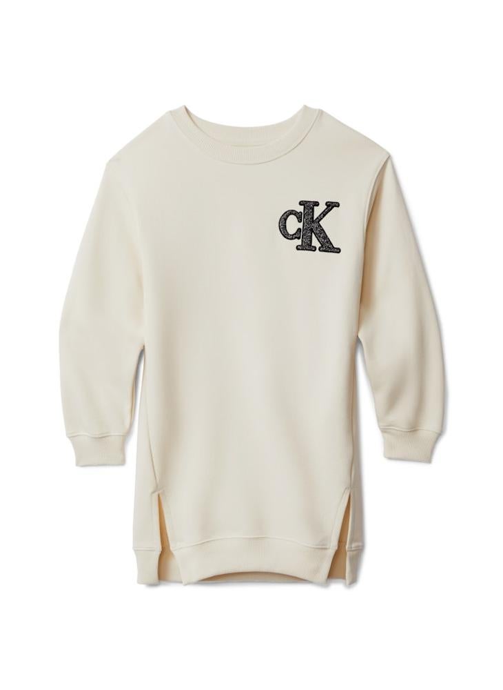 كالفن كلاين جينز فستان ميني بتي شيرت وشعار للأطفال - Image 5