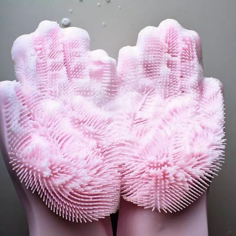 HK APPLIANCE HK APPLIANCE Premium Washing Gloves with Bristles useful for dish washing pets grooming bathroom cleaning car washing and many other household cleaning activities  - Image 3