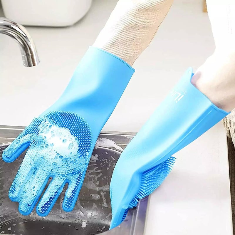 HK APPLIANCE HK APPLIANCE Premium Washing Gloves with Bristles useful for dish washing pets grooming bathroom cleaning car washing and many other household cleaning activities  - Image 4
