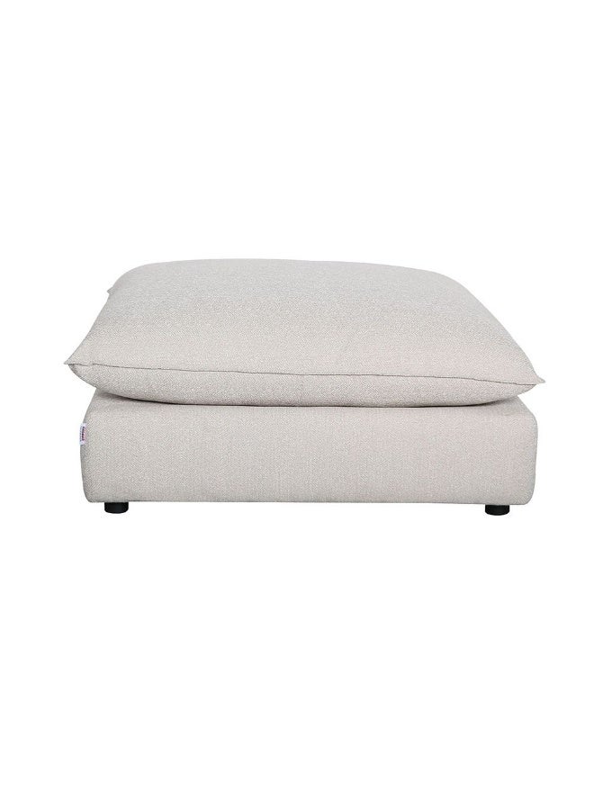 DANUBE HOME Napoleon Ottoman Fabric Modular Sofa Multi Functional Ottoman Chair Soft Upholstered Seat Footrest Modern Design Furniture For Living Room Bedroom L109xW109xH47cm Beige - Image 3