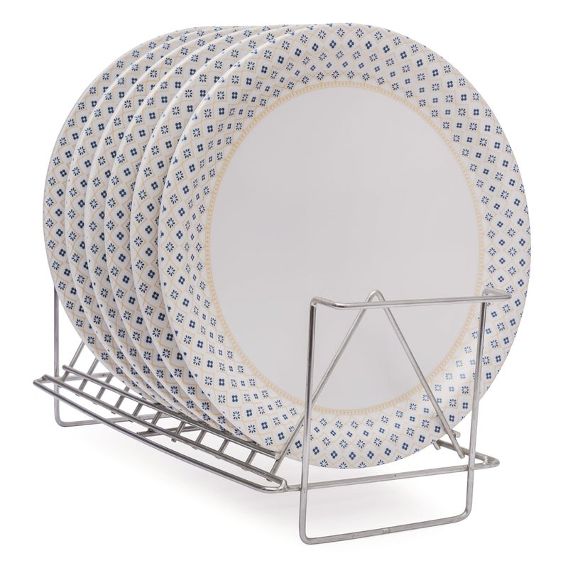 Smart Dinning طقم أطباق طعام ذكية - 6 قطع أطباق نصفية 8 بوصة، DN229 - Image 1