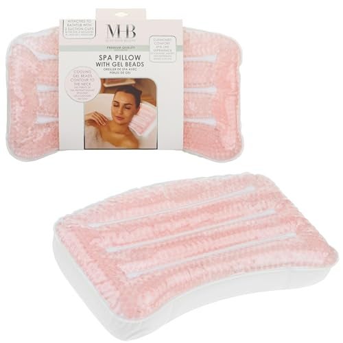 Expressions Glitter Gel Spa Pillow Cooling Bathtub Hot Tub Relaxation Cushion Neck Head Support Bath Pillow Luxury Bath Products Spa Accessories for Women Ultimate Comfort - Image 1