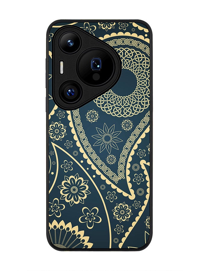 Stylizedd حافظة حواف سوداء متينة لهواوي بورا 70، حافظة مرنة رقيقة بحواف مطاطية مضادة للسقوط - ليالي هندية - Image 1