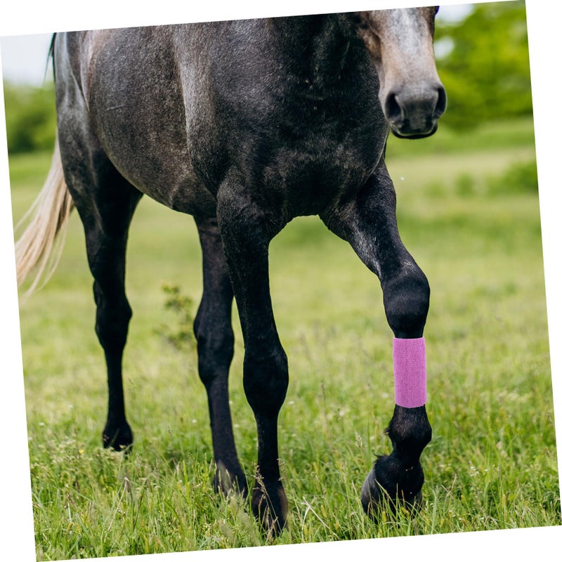 Self Adhesive Horse Leg Bandage Wrap Elastic Breathable Non Woven Fabric 1 Roll - Image 4