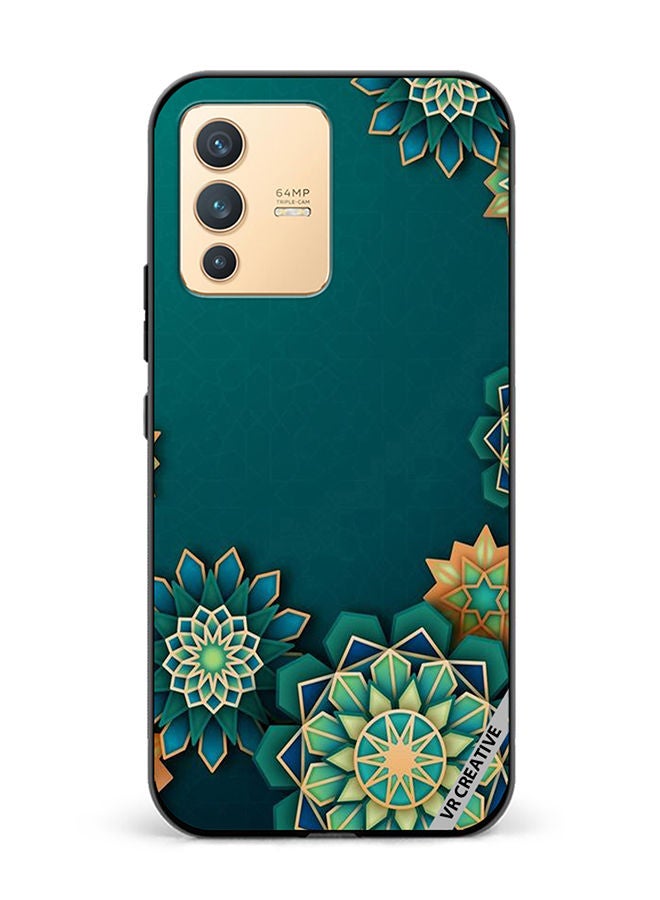 VR CREATIVE Protective Case Cover For Vivo V23 5G Mandala Design Multicolour - Image 1