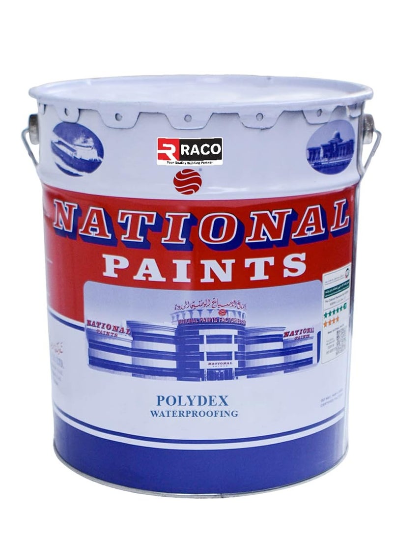 RACO RACO National Pollydex | White Liquid Waterproof Sealant for Roof | Outdoor Water-Based Waterproof Coating. (Drum (18 ltr))  - Image 1