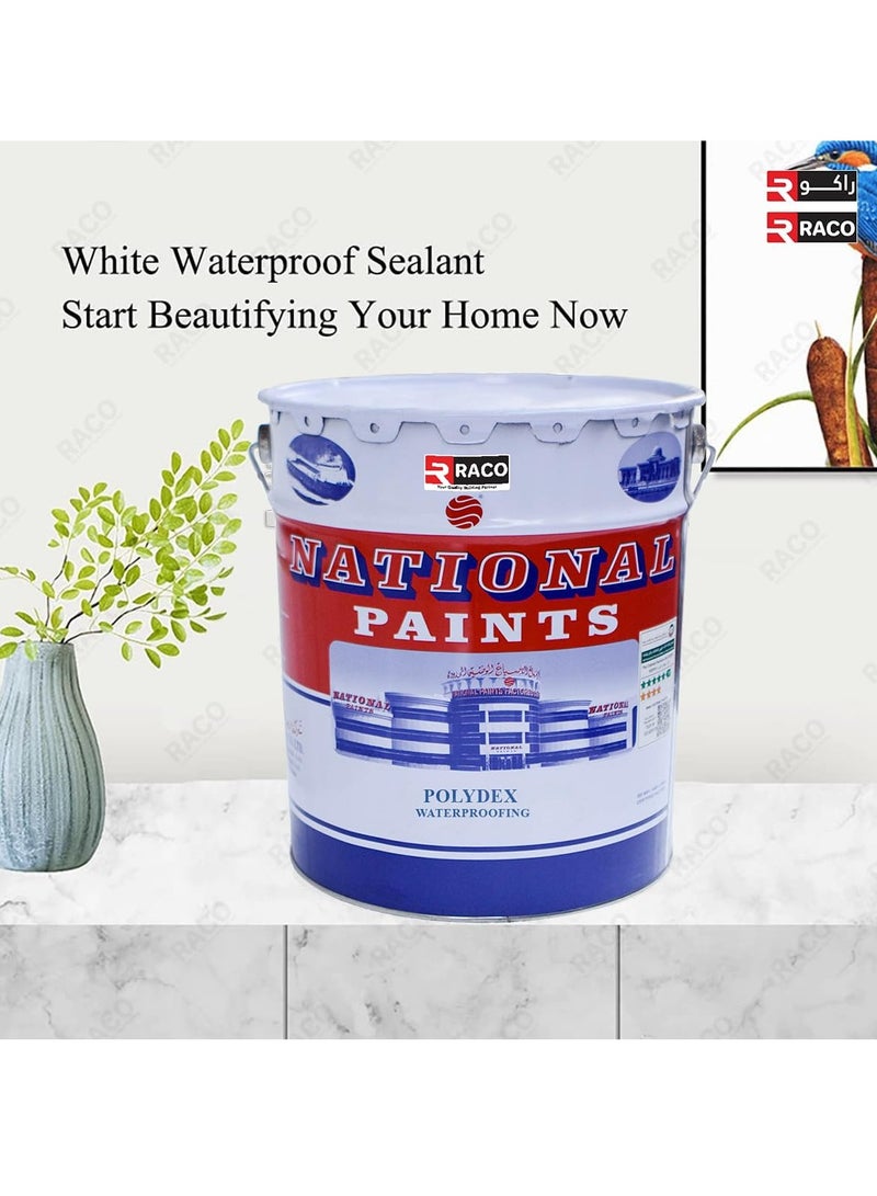 RACO RACO National Pollydex | White Liquid Waterproof Sealant for Roof | Outdoor Water-Based Waterproof Coating. (Drum (18 ltr))  - Image 2