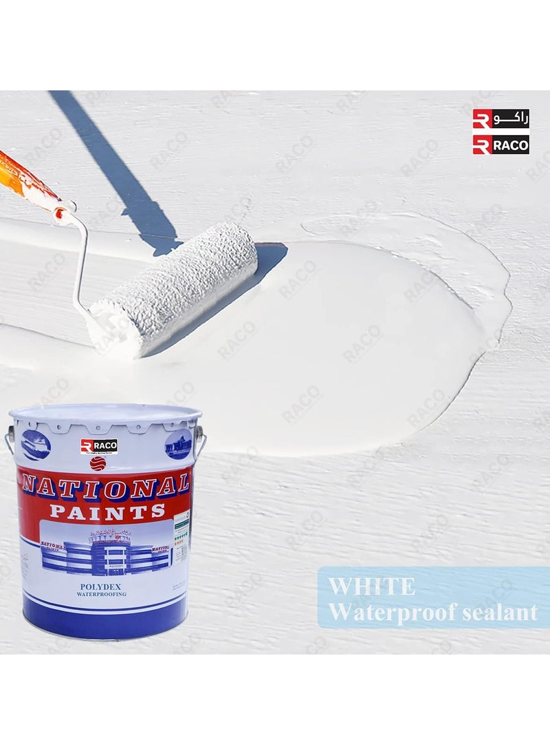 RACO RACO National Pollydex | White Liquid Waterproof Sealant for Roof | Outdoor Water-Based Waterproof Coating. (Drum (18 ltr))  - Image 3