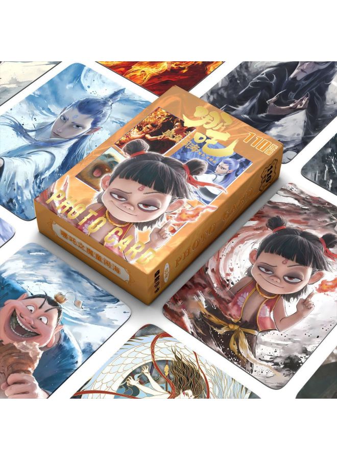The Magic Child Of Which Little Card Is Around Naohaitu 55 Laser Fashion Peripheral Card Board Game Peripheral Card 101-Colour:Nezha: The Devil Boy Makes The Sea, The Same Laser Photo Card With A Box Office Of 10 Billion-Specification: + Mushroom Card Book  - Image 2