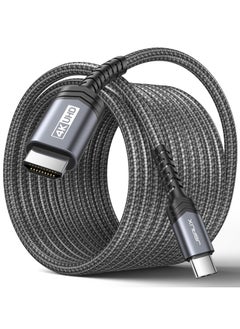 JSAUX USB C to HDMI Cable 3m | 4K@60Hz USB 3.1 Type-C to HDMI 2.0 Cord for Home Office, (Thunderbolt 3/4 Compatible) with MacBook Pro/Air, Galaxy S8 to S23, iPad Pro, iMac, Surface, Dell model CV0030 - grey