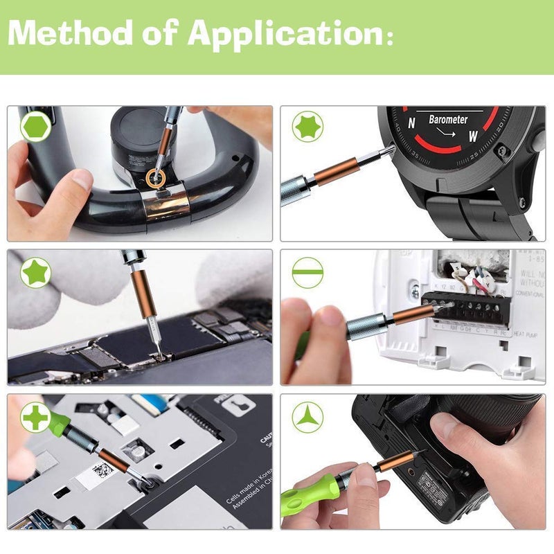 VIAXOS 32 in 1 Mini Screwdriver Bits Set with Magnetic Flexible Extension Rod - Image 4
