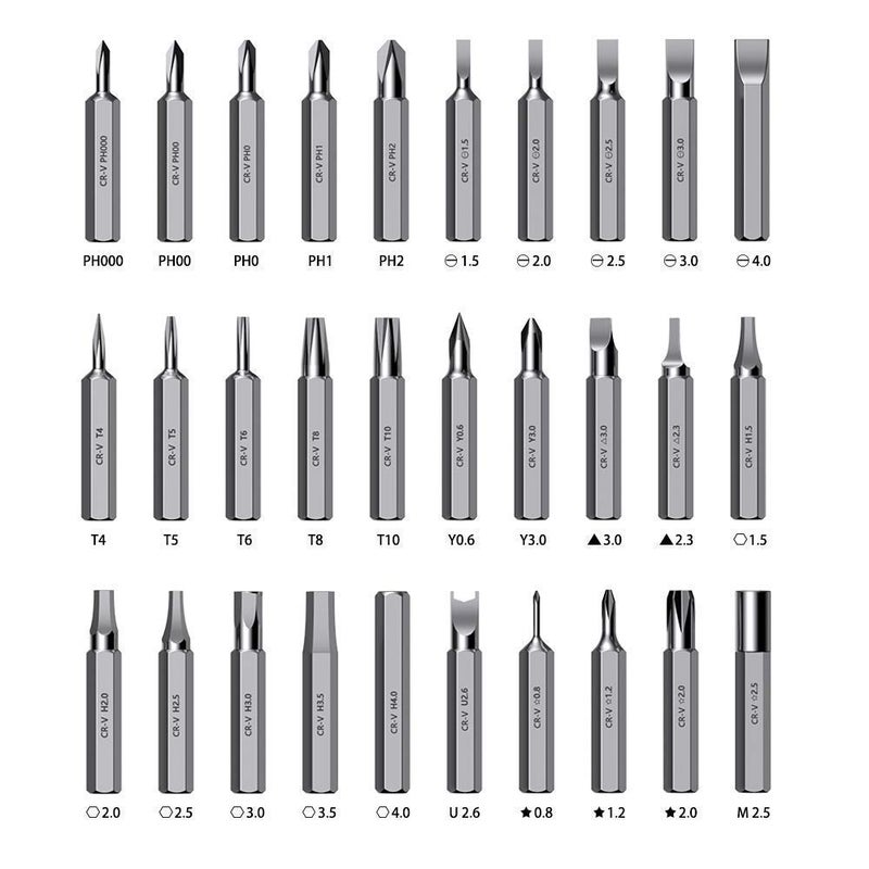 VIAXOS 32 in 1 Mini Screwdriver Bits Set with Magnetic Flexible Extension Rod - Image 5