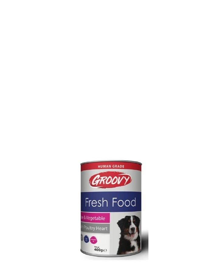 جروفي Wet Dog Food with Rice Vegetables  Poultry Heart