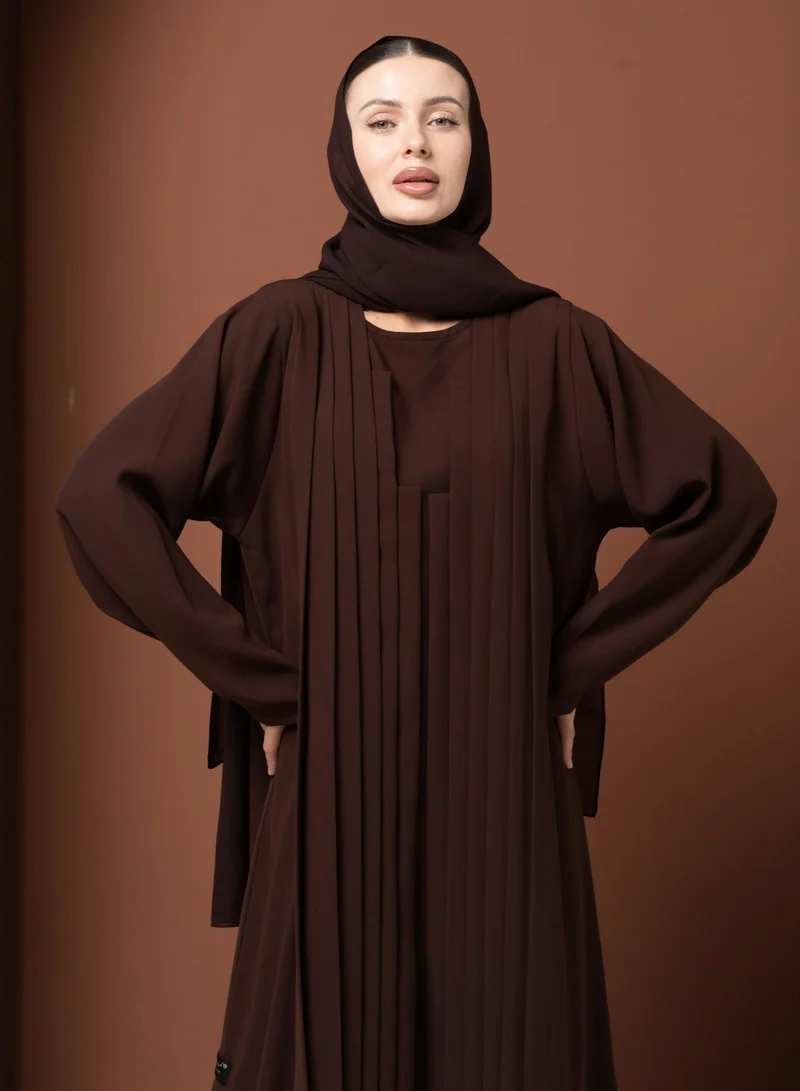 Front open abaya with sheila