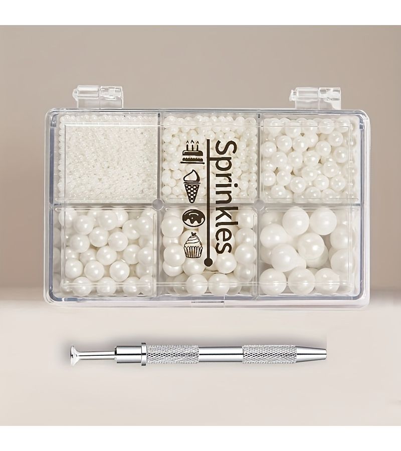 Cake Decoration Kit Premium 6 Grid Gold Plastic Non Edible Party Ornaments - Image 2