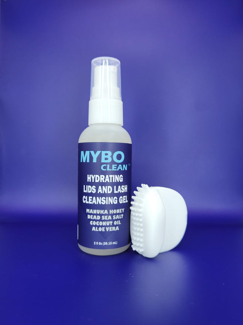 Myboclean فرشاة تنظيف جفون Mybo للبشرة الحساسة (1 قطعة) + جل تنظيف الجفون والرموش المرطب (1 قطعة) + حقيبة سفر مثالية لتنظيف الجفون بلطف أثناء التنقل - Image 2