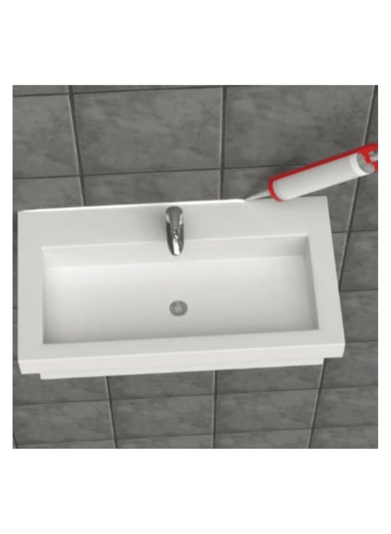 EVO-STIK Evo- Stik Kitchen And Bath Sealant, Mould Resistant, Ideal For Showers, Toilets Tiles, Easy Sanitary Sealant Cartridge Pack Of 2 - Image 5