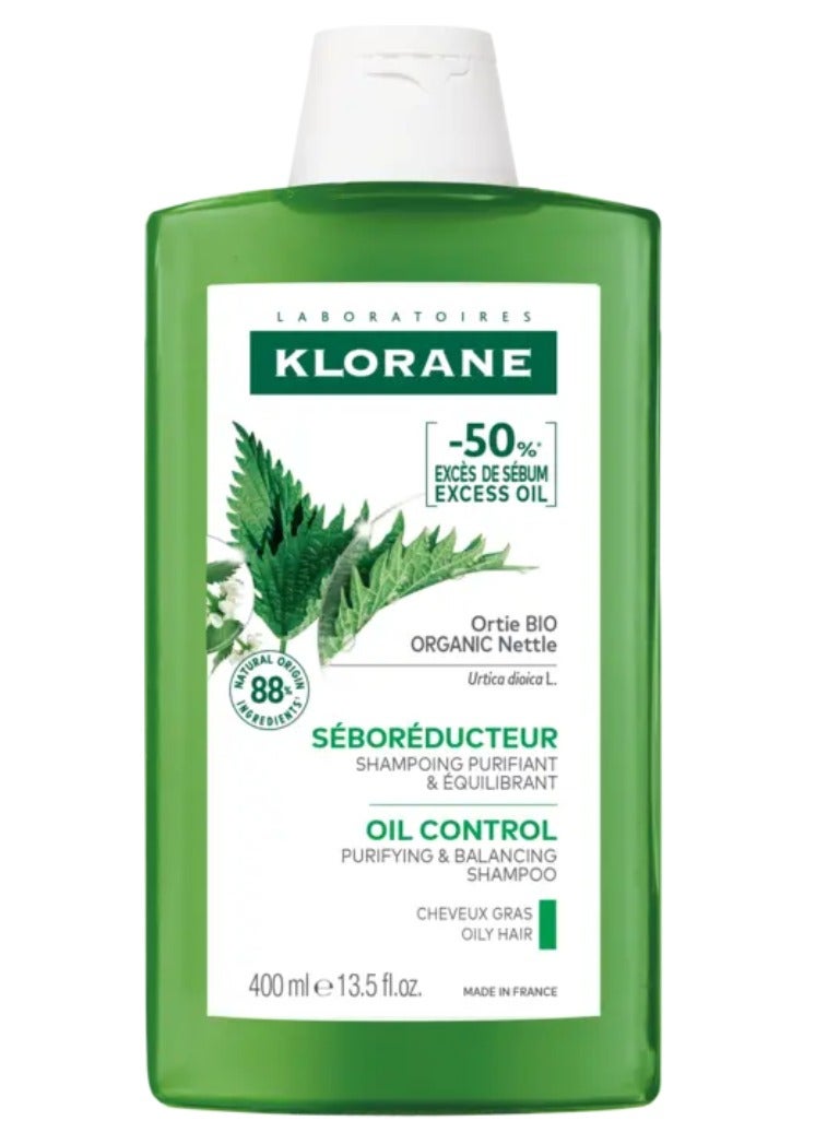 Klorane Nettle Extract Seboregulating Shampoo Oily Hair 400ml - Image 1