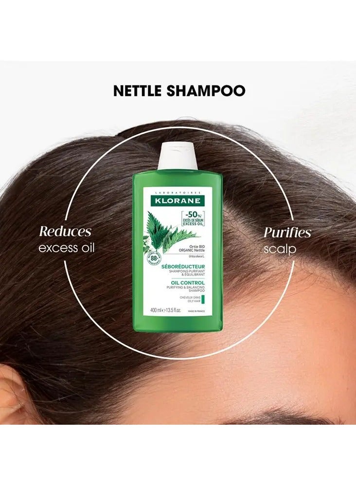 Klorane Nettle Extract Seboregulating Shampoo Oily Hair 400ml - Image 2