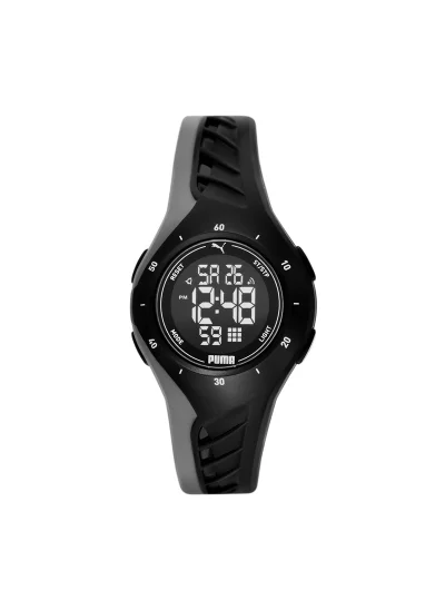 بوما Unisex Digital Watch With Black Polyurethane Strap - 3 ATM - PU P6011