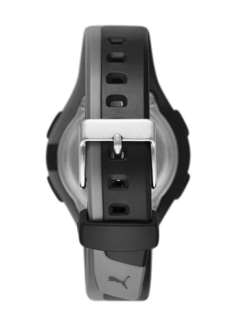 PUMA Unisex Digital Watch With Black Polyurethane Strap - 3 ATM - PU P6011