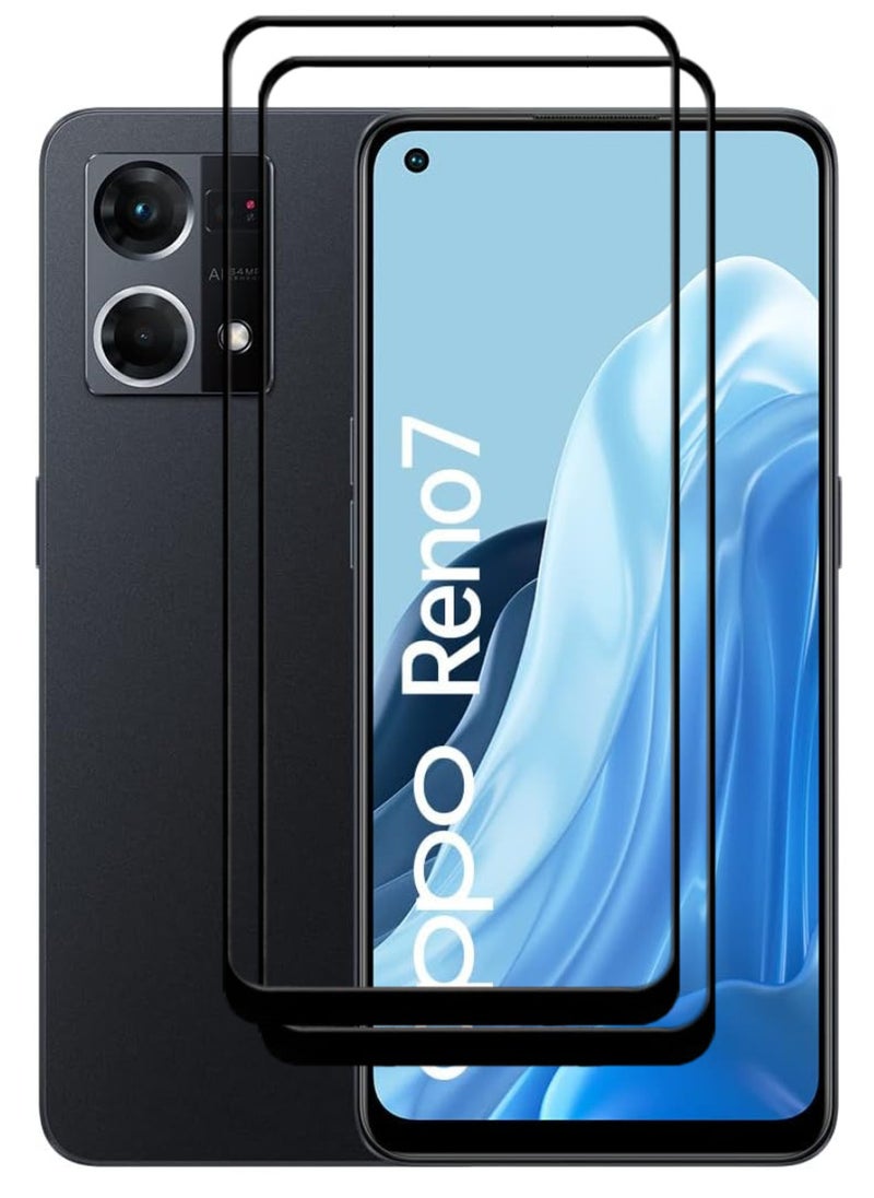 ACLIX 2 Pieces Antistatic ESD Dustproof Premium Quality High Definition Tempered Glass Screen Protector Designed For Oppo Reno7 - Image 1