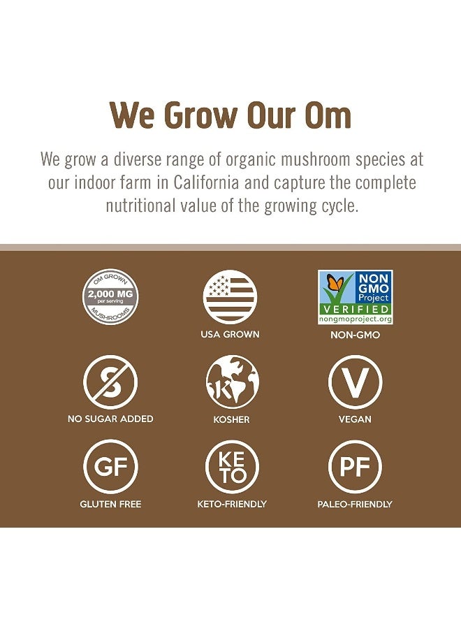 OM Organic Mushroom Nutrition Om Brain Fuel Mushroom Superfood 90Vcaps - Image 1