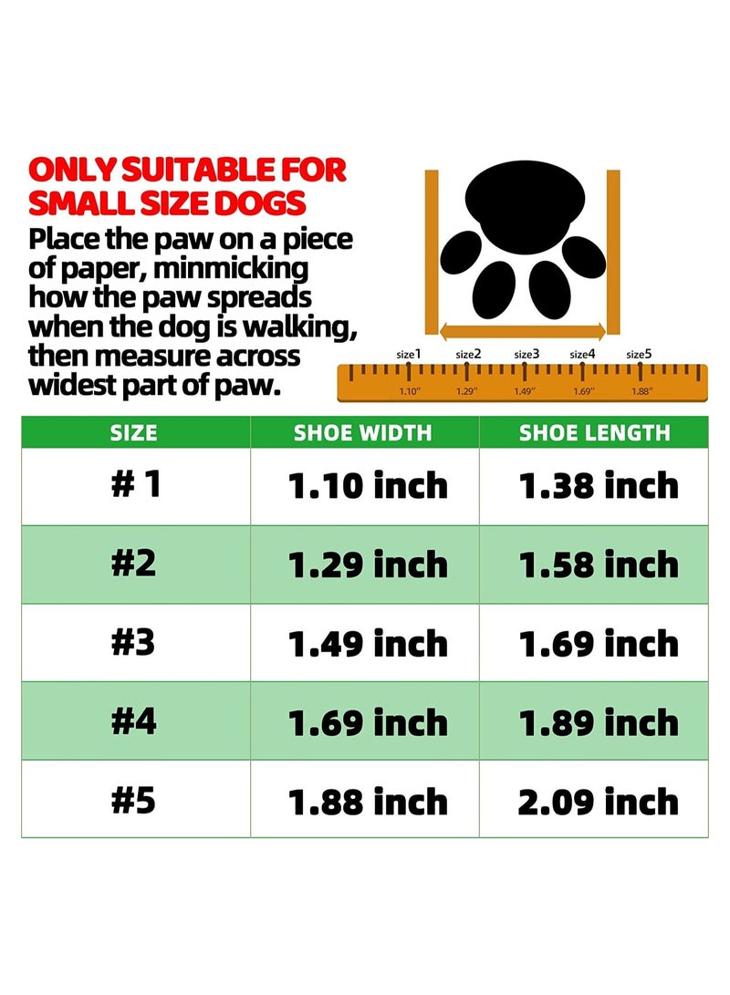 SYOSI Small Dog Shoes for Hot Pavement Dog Booties Paw Protector, Breathable Dog Shoes for Small and Medium Dogs 4PCS (#4(L*W: 1.89"x1.69") for 17.0-22.9 lbs) - Image 4