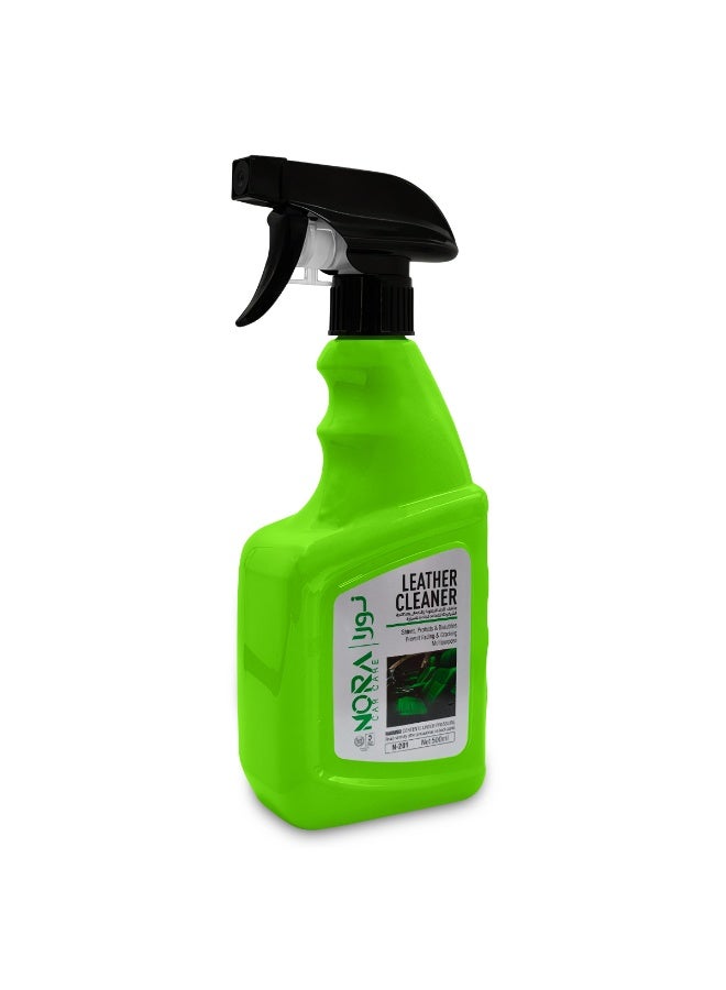 NORA N-201 Leather Cleaner & Conditioner Spray (500ml), Multi-Purpose Formula, Cleans, Protects, Restores Shine & Prevents Cracking/Fading on Car Interiors, Furniture, Shoes, Handbags & Faux Leather - Image 2