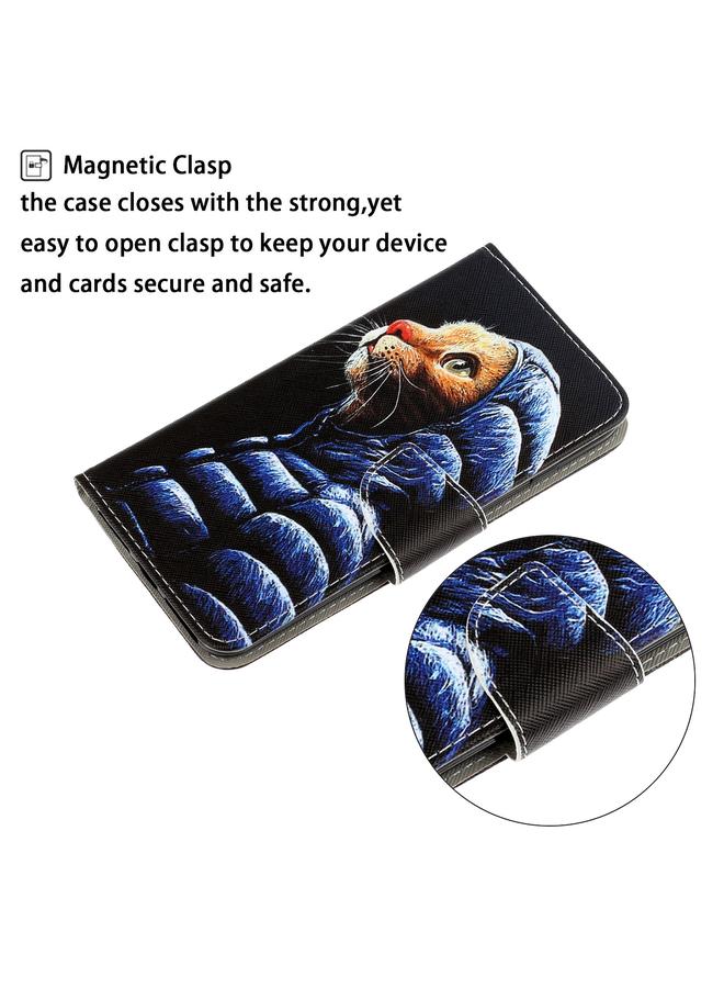 إيدويي جراب جلدي أفقي قابل للطي برسومات ملونة مع حامل وفتحة للبطاقات ومحفظة لهاتف هواوي بي سمارت 2021 / واي 7 ايه - Image 4