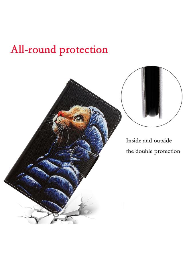 إيدويي جراب جلدي أفقي قابل للطي برسومات ملونة مع حامل وفتحة للبطاقات ومحفظة لهاتف هواوي بي سمارت 2021 / واي 7 ايه - Image 5