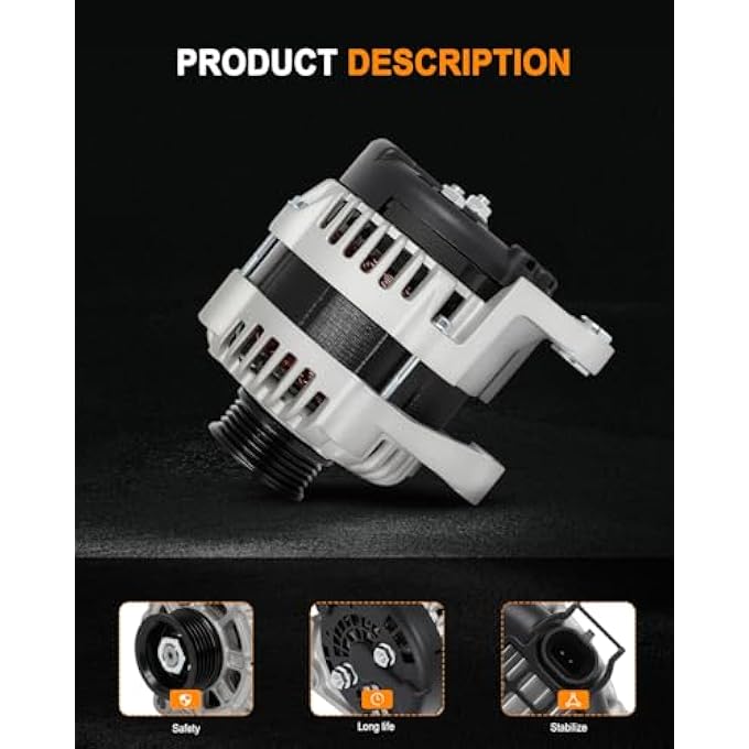ASAPE 21834 High Output Replacement New Alternator Fit for 2009-2011 for Chevrolet Aveo 1.6L 2009-2011 for Chevrolet Aveo5 1.6L 2009-2010 for Pontiac G3 1.6L 2009 for Pontiac G3 Wave 1.6L - Image 4