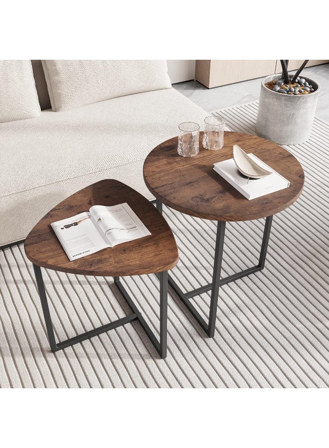 Generic Hojinlinero  Round Coffee Table Set Of 3 End Tables For Living Room  - Image 2