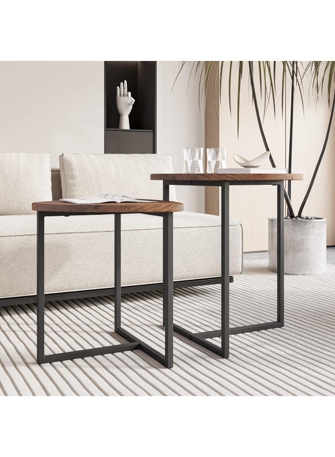 Generic Hojinlinero  Round Coffee Table Set Of 3 End Tables For Living Room  - Image 4