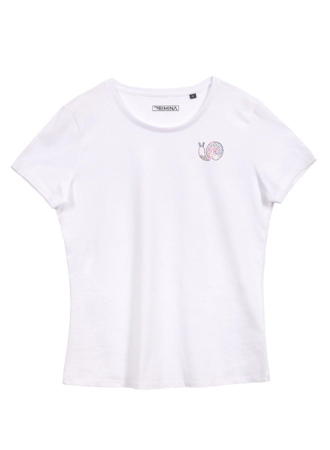 Primina Women's printed T-Shirt -Slug, round neck, 100% cotton, regular fit - Image 1