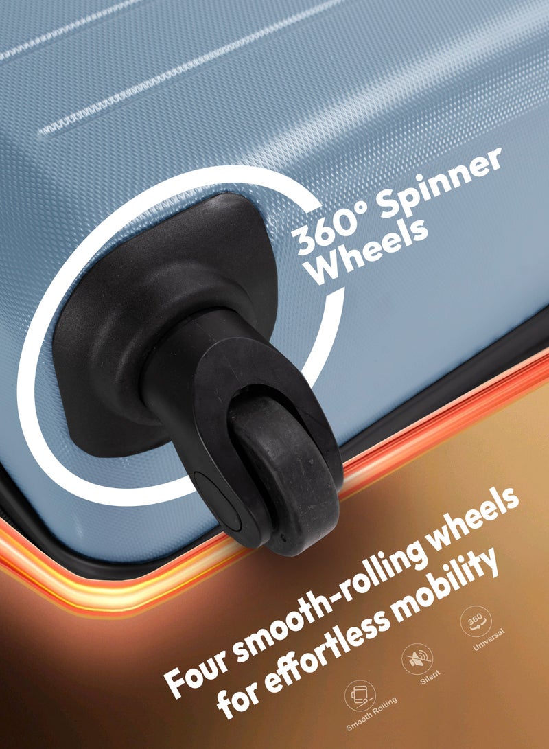 ستارجولد مجموعة حقائب سفر من 4 قطع (20/24/28/32 بوصة) - حقائب سفر صلبة من مادة ABS بسحاب قابل للتمدد، وعجلات دوارة 360 درجة، وقفل رقمي - حقيبة سفر خفيفة الوزن بعجلات - Image 3
