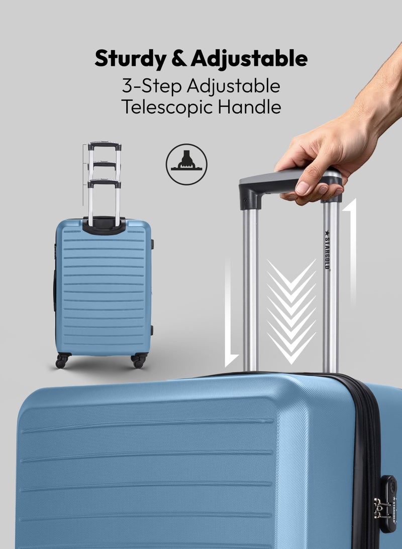 ستارجولد مجموعة حقائب سفر من 4 قطع (20/24/28/32 بوصة) - حقائب سفر صلبة من مادة ABS بسحاب قابل للتمدد، وعجلات دوارة 360 درجة، وقفل رقمي - حقيبة سفر خفيفة الوزن بعجلات - Image 5