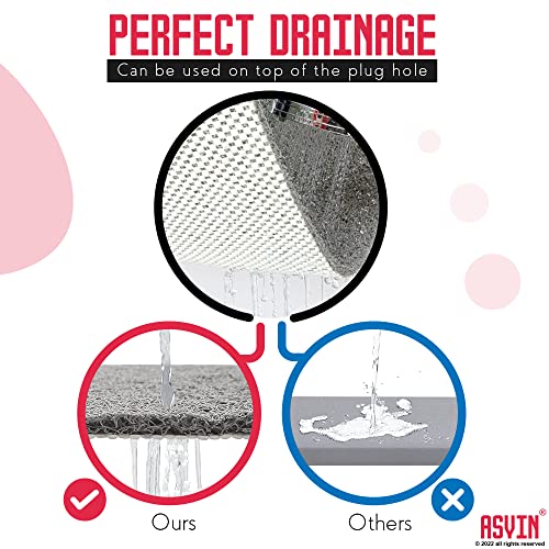 Asvin Soft Textured Bath, Shower, Tub Mat, 24x16 Inch, Phthalate Free, Non Slip Comfort Bathtub Mats with Drain, PVC Loofah Bathroom Mats for Wet Areas, Quick Drying - Image 5