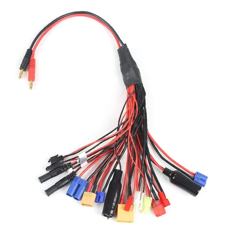 Padarsey RC Lipo Battery Charger Adapter with Multi Plug Squid Charger Adapter to 4.0mm Banana Bullet Connector for TRX, Tamiya, EC3, JST, Futaba, XT60, T- Dean (20 in 1) - Image 3