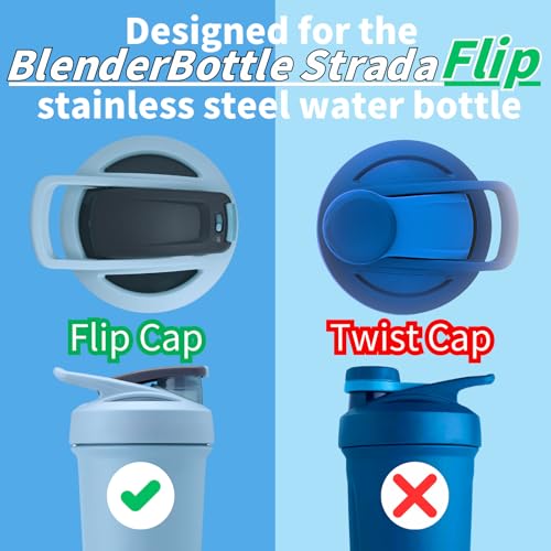 YINORD 9PCS Shaker Bottle Gasket Replacement for BlenderBottle Strada Shaker Cup Stainless Steel Water Bottle，Wire Whisk Bottle Gasket，Compatible with Blender Bottle Strada Protein Shaker Bottle（Flip lid） - Image 4