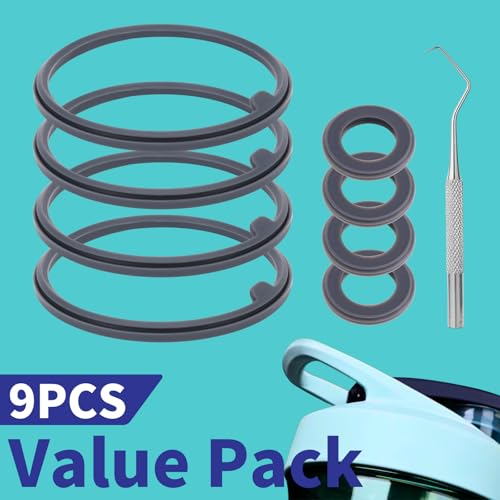 YINORD 9PCS Shaker Bottle Gasket Replacement for BlenderBottle Strada Shaker Cup Stainless Steel Water Bottle，Wire Whisk Bottle Gasket，Compatible with Blender Bottle Strada Protein Shaker Bottle（Flip lid） - Image 3