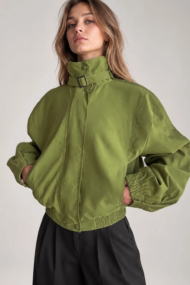 Hiccup Oversized Stand Collar Jacket