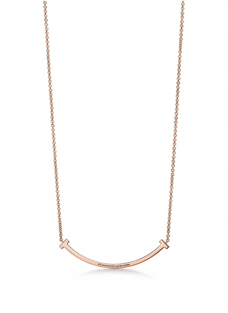 Tiffany & Co. - Tiffany T Smile Small Pendant in Rose Gold with Diamonds - Image 1