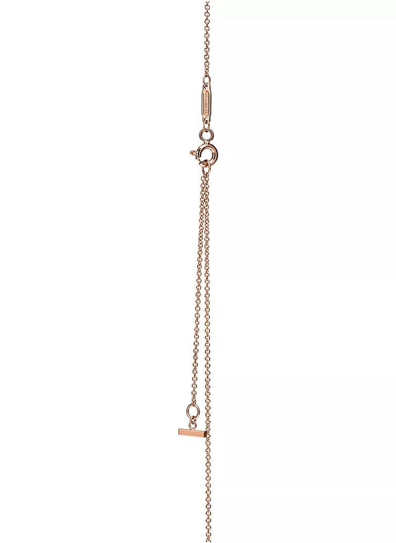 Tiffany & Co. - Tiffany T Smile Small Pendant in Rose Gold with Diamonds - Image 1