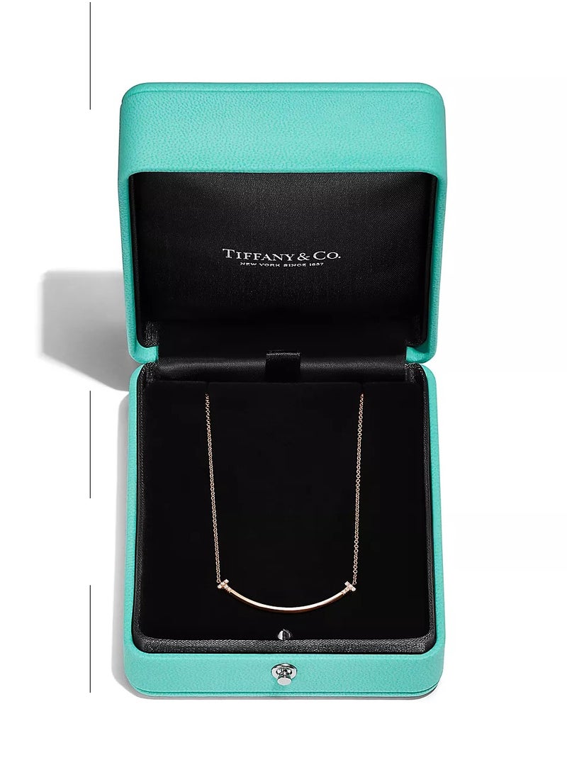 Tiffany & Co. - Tiffany T Smile Small Pendant in Rose Gold with Diamonds - Image 1