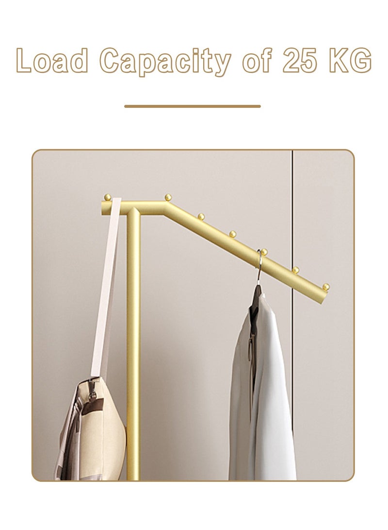 LEOKOR Coat Rack, Freestanding Coat Hanger Stand with Marble Base, Heavy Duty Metal Clothing Stand with Crossbar and 3 Hooks, 170cm Tall for Entryway, Bedroom, Office - Image 5